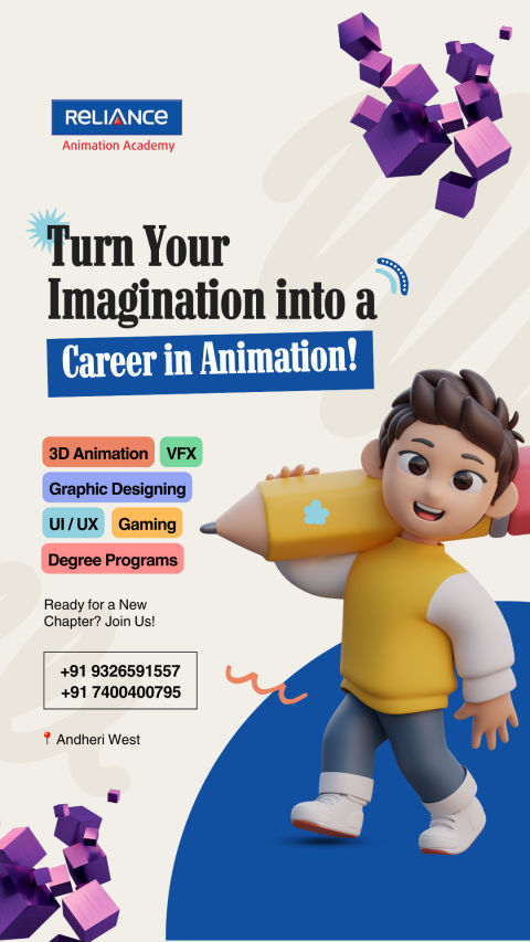 Reliance Animation Academy — Meta story ad