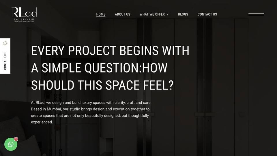Raj Lakhani Architects — Luxury architecture & interiors website (Website), real estate digital marketing agency in mumbai proof by Spidery Web